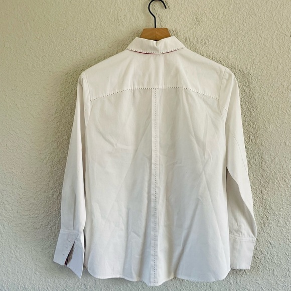 Schneider Salzburg White Button Up Blouse with Embroidered Trim - Picture 3 of 14